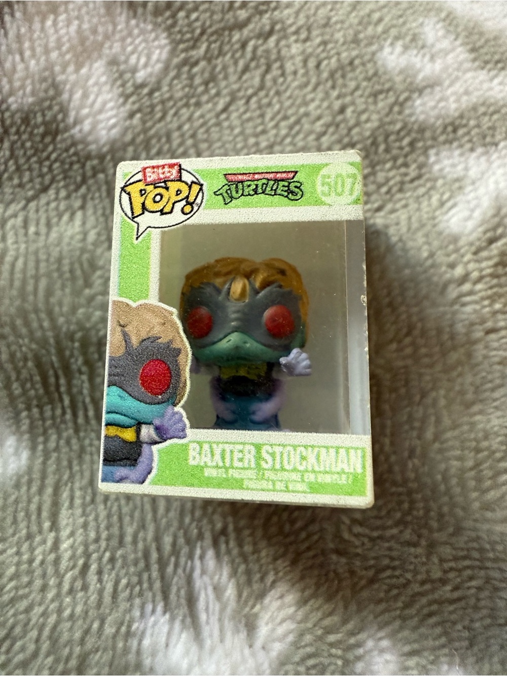 Funko Baxter Stockman Green and Purple Pop! Backing Stand